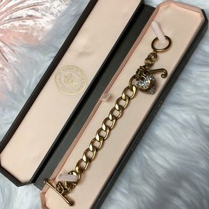 Juicy Couture Gold Heart Charm Bracelet!!!